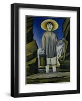 Fisherman Among the Rocks, 1906-Niko Pirosmani-Framed Giclee Print