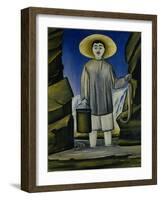 Fisherman Among the Rocks, 1906-Niko Pirosmani-Framed Giclee Print