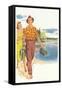 Fisherman and Admiring Wife-null-Framed Stretched Canvas