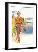 Fisherman and Admiring Wife-null-Framed Art Print