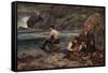 Fisherman and children, 1913-Jahn Ekenaes-Framed Stretched Canvas