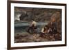 Fisherman and children, 1913-Jahn Ekenaes-Framed Giclee Print