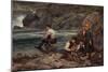 Fisherman and children, 1913-Jahn Ekenaes-Mounted Giclee Print