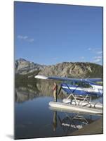 Fisherman and Floatplane, Takahula Lake, Alaska, USA-Hugh Rose-Mounted Premium Photographic Print