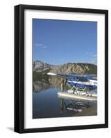 Fisherman and Floatplane, Takahula Lake, Alaska, USA-Hugh Rose-Framed Photographic Print