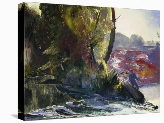 Fisherman and Stream, 1920-George Wesley Bellows-Stretched Canvas