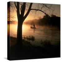 Fisherman at Dawn-null-Stretched Canvas