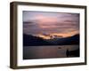 Fisherman at Sunset, Lake Maggiore, Italy-Peter Thompson-Framed Photographic Print