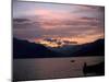 Fisherman at Sunset, Lake Maggiore, Italy-Peter Thompson-Mounted Photographic Print