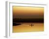 Fisherman at Sunset on the Chobe River, Botswana-Nigel Pavitt-Framed Photographic Print