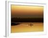 Fisherman at Sunset on the Chobe River, Botswana-Nigel Pavitt-Framed Photographic Print