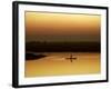 Fisherman at Sunset on the Chobe River, Botswana-Nigel Pavitt-Framed Photographic Print