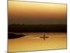 Fisherman at Sunset on the Chobe River, Botswana-Nigel Pavitt-Mounted Photographic Print