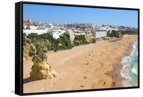 Fisherman Beach, Albufeira, Algarve, Portugal, Europe-G&M Therin-Weise-Framed Stretched Canvas