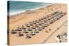 Fisherman Beach, Umbrellas and Beach Chairs, Albufeira, Algarve, Portugal, Europe-G&M Therin-Weise-Stretched Canvas