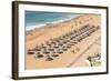 Fisherman Beach, Umbrellas and Beach Chairs, Albufeira, Algarve, Portugal, Europe-G&M Therin-Weise-Framed Photographic Print