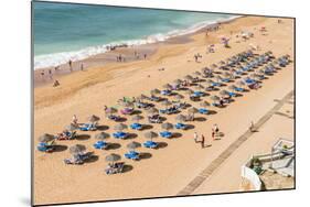 Fisherman Beach, Umbrellas and Beach Chairs, Albufeira, Algarve, Portugal, Europe-G&M Therin-Weise-Mounted Photographic Print