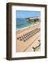 Fisherman Beach, Umbrellas and Beach Chairs, Albufeira, Algarve, Portugal, Europe-G&M Therin-Weise-Framed Photographic Print