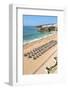 Fisherman Beach, Umbrellas and Beach Chairs, Albufeira, Algarve, Portugal, Europe-G&M Therin-Weise-Framed Photographic Print