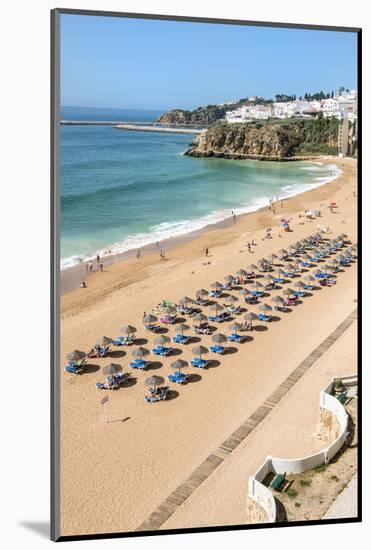 Fisherman Beach, Umbrellas and Beach Chairs, Albufeira, Algarve, Portugal, Europe-G&M Therin-Weise-Mounted Photographic Print