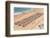 Fisherman Beach, Umbrellas and Beach Chairs, Albufeira, Algarve, Portugal, Europe-G&M Therin-Weise-Framed Photographic Print