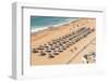 Fisherman Beach, Umbrellas and Beach Chairs, Albufeira, Algarve, Portugal, Europe-G&M Therin-Weise-Framed Photographic Print