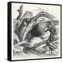 Fisherman Begs a Whale Not to Swallow Him-null-Framed Stretched Canvas