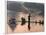 Fisherman Fishing with Cormorants on Bamboo Raft on Li River at Dusk, Yangshuo, Guangxi, China-Keren Su-Framed Photographic Print