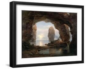 Fisherman in a Grotto, Helgoland, 1850-Christian Ernst Bernhard Morgenstern-Framed Giclee Print
