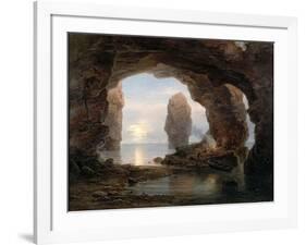 Fisherman in a Grotto, Helgoland, 1850-Christian Ernst Bernhard Morgenstern-Framed Giclee Print