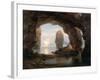 Fisherman in a Grotto, Helgoland, 1850-Christian Ernst Bernhard Morgenstern-Framed Giclee Print