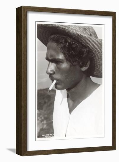 Fisherman in Acapulco-null-Framed Art Print