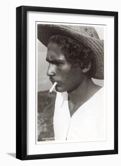 Fisherman in Acapulco-null-Framed Art Print