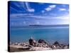 Fisherman in Beach Chair, Florida Keys, Florida, USA-Terry Eggers-Stretched Canvas