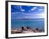 Fisherman in Beach Chair, Florida Keys, Florida, USA-Terry Eggers-Framed Photographic Print