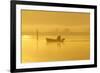 Fisherman in Boat at Dawn-null-Framed Photographic Print