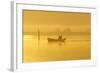 Fisherman in Boat at Dawn-null-Framed Photographic Print