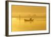 Fisherman in Boat at Dawn-null-Framed Photographic Print