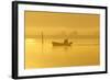 Fisherman in Boat at Dawn-null-Framed Photographic Print