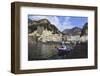 Fisherman in Fishing Boat and Amalfi Town, Costiera Amalfitana (Amalfi Coast), Campania, Italy-Eleanor Scriven-Framed Photographic Print