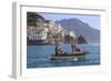 Fisherman in Fishing Boat Heads Out to Sea from Amalfi Harbour-Eleanor Scriven-Framed Photographic Print