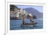 Fisherman in Fishing Boat Heads Out to Sea from Amalfi Harbour-Eleanor Scriven-Framed Photographic Print