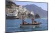 Fisherman in Fishing Boat Heads Out to Sea from Amalfi Harbour-Eleanor Scriven-Mounted Premium Photographic Print