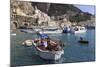 Fisherman in Fishing Boat in Amalfi Harbour-Eleanor Scriven-Mounted Photographic Print