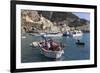 Fisherman in Fishing Boat in Amalfi Harbour-Eleanor Scriven-Framed Photographic Print