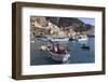 Fisherman in Fishing Boat in Amalfi Harbour-Eleanor Scriven-Framed Premium Photographic Print