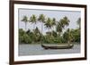 Fisherman in Traditional Boat on the Kerala Backwaters, Kerala, India, Asia-Martin Child-Framed Photographic Print