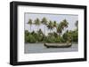 Fisherman in Traditional Boat on the Kerala Backwaters, Kerala, India, Asia-Martin Child-Framed Photographic Print