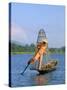 Fisherman, Inle Lake, Shan State, Myanmar (Burma), Asia-Sergio Pitamitz-Stretched Canvas