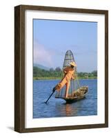 Fisherman, Inle Lake, Shan State, Myanmar (Burma), Asia-Sergio Pitamitz-Framed Photographic Print